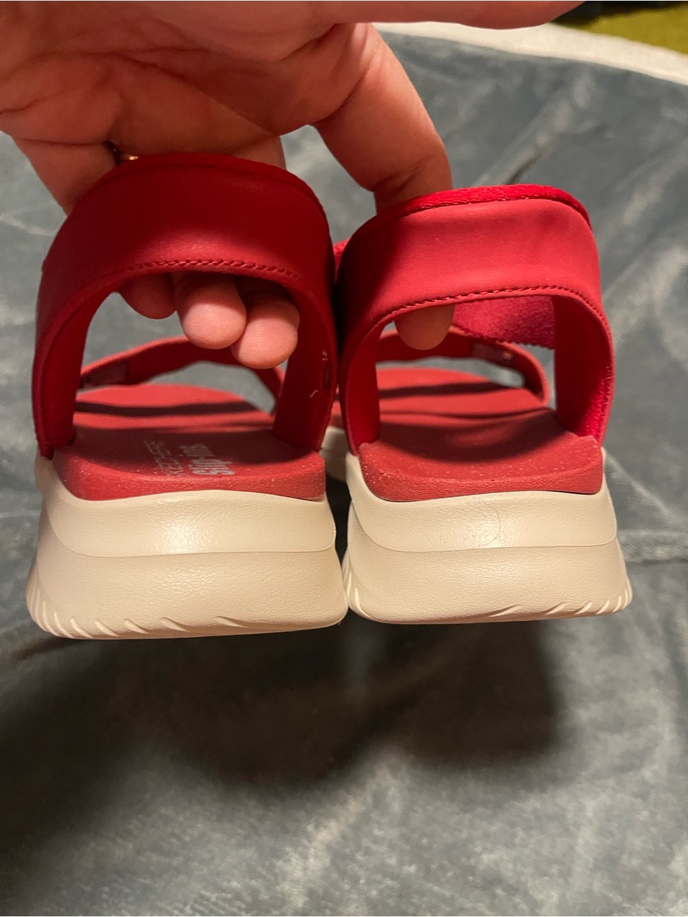 Skechers Ultra Flex 3.0 Feelin Pretty Slip-ins Sandals Women's 9 RED - Picture 3 of 7